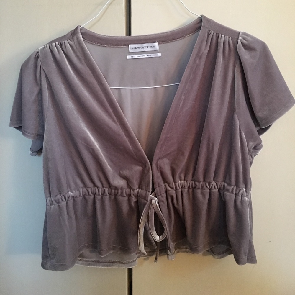 Urban Outfitters velvet crop top